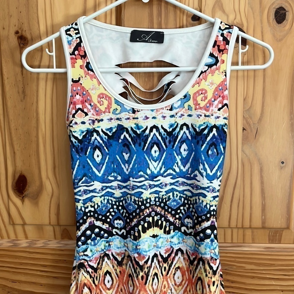 A3 Design Ripped Bodycon Dress - Picture 2 of 7